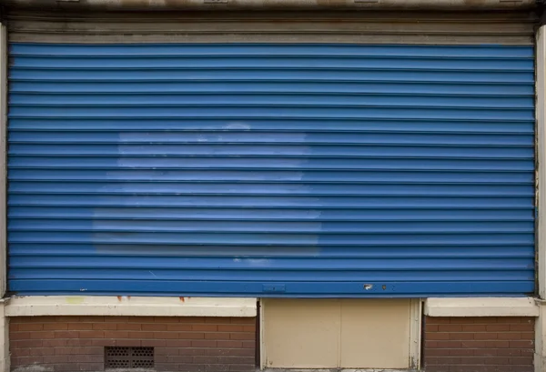 Portas de metal azul — Fotografia de Stock