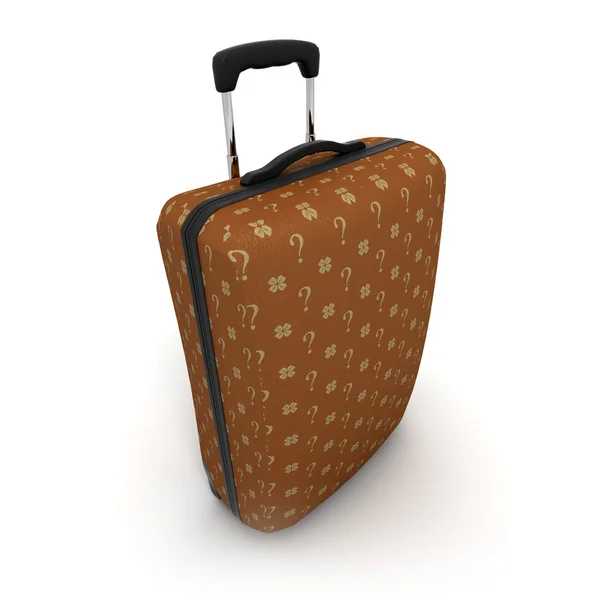 Коричневый чемодан — стоковое фото