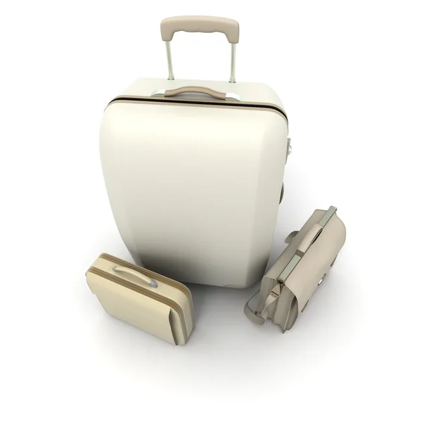 Business luggage in beige — Stock Photo, Image