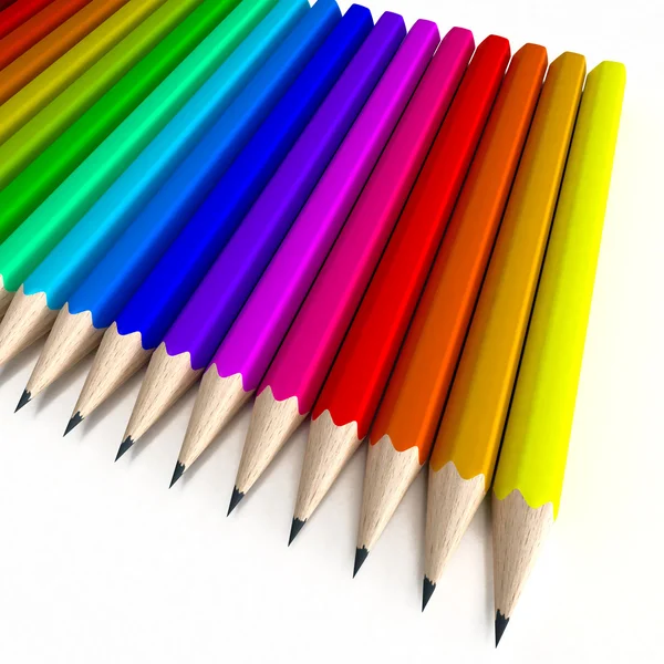 Renkli kurşun kalem kompozisyon — Stok fotoğraf
