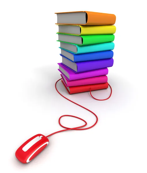 Veelkleurige e-boeken — Stockfoto