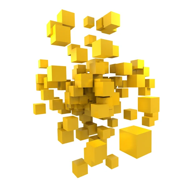 노란색 큐브 — 스톡 사진