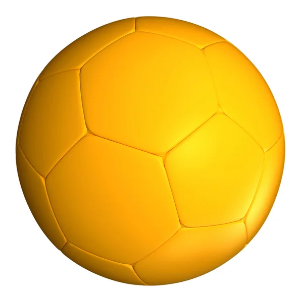 Желтый футбольный мяч — стоковое фото