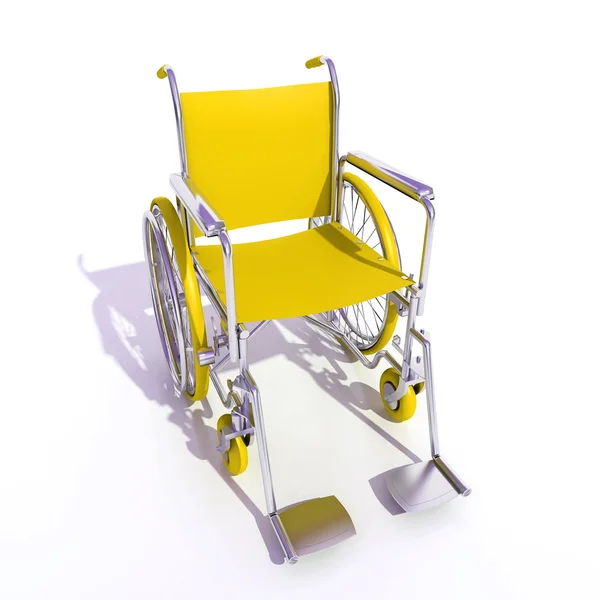 Жовтий інвалідному візку — стокове фото