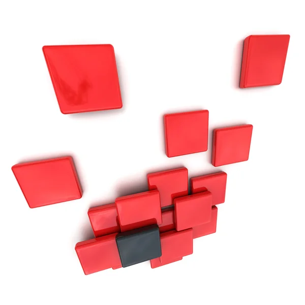 Composição abstrata em vermelho e preto — Fotografia de Stock
