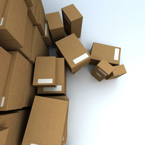Aerial view of a heap of packages 2 — Stock Photo, Image