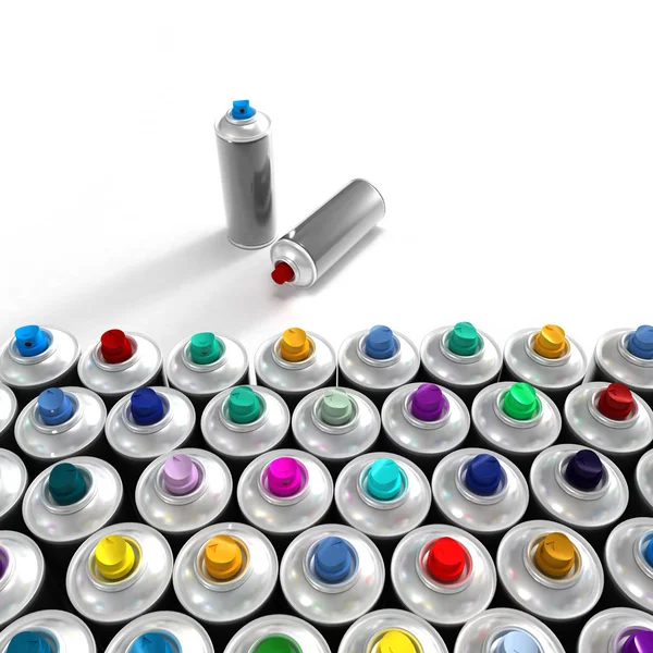 Kompozisyon aerosol kutular — Stok fotoğraf