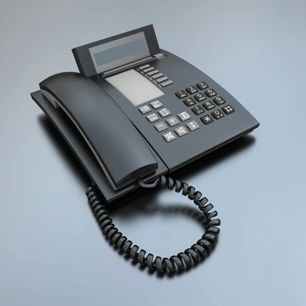 Telefon służbowy czarny — Zdjęcie stockowe