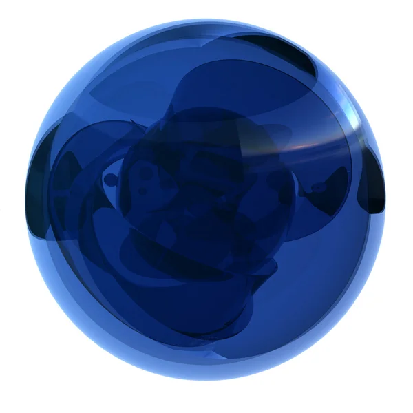 Blaue Kristallkugel — Stockfoto
