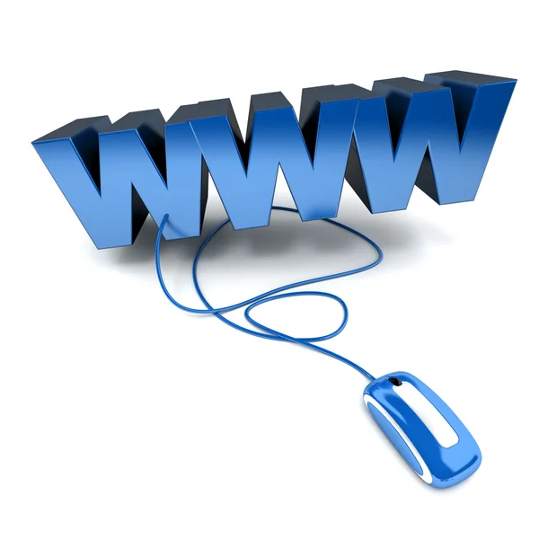 Sieci World wide web w kolorze niebieskim — Zdjęcie stockowe