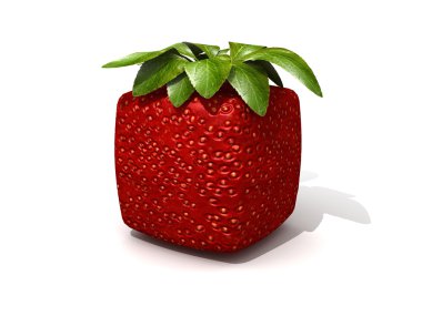 Cubic strawberry clipart
