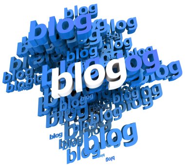Blogs in blue clipart