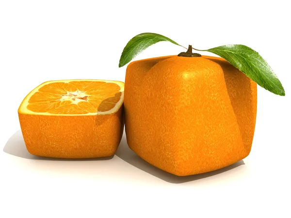 Кубічний помаранчевий свіжості — стокове фото