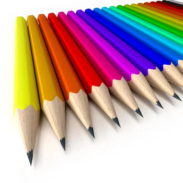 Renkli kalemler yakın çekim — Stok fotoğraf