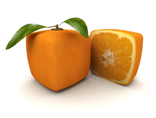Kubik apelsiner grupp — Stockfoto