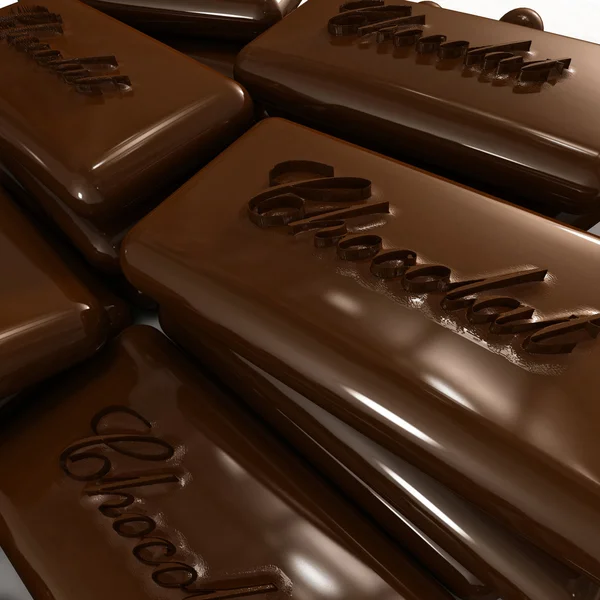 Schokoladenstückchen aus nächster Nähe — Stockfoto