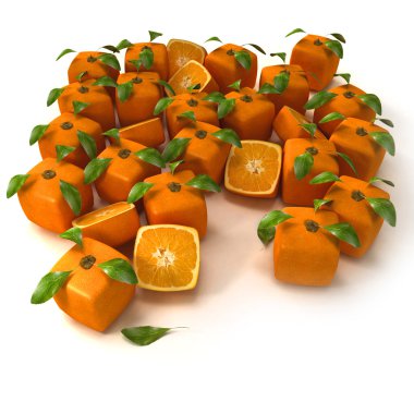 Techno oranges clipart