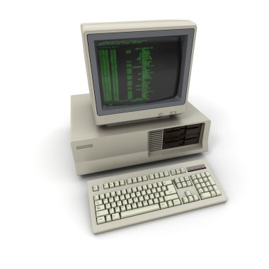 Vintage computer clipart