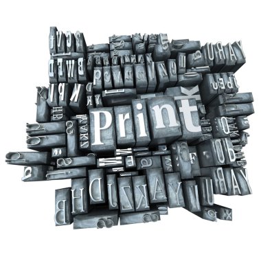 Printing press clipart