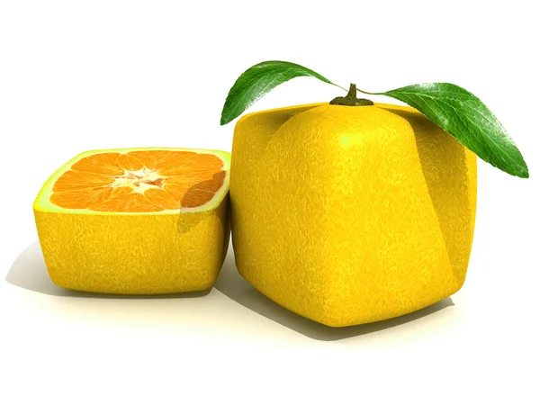Citron kub och en halv — Stockfoto