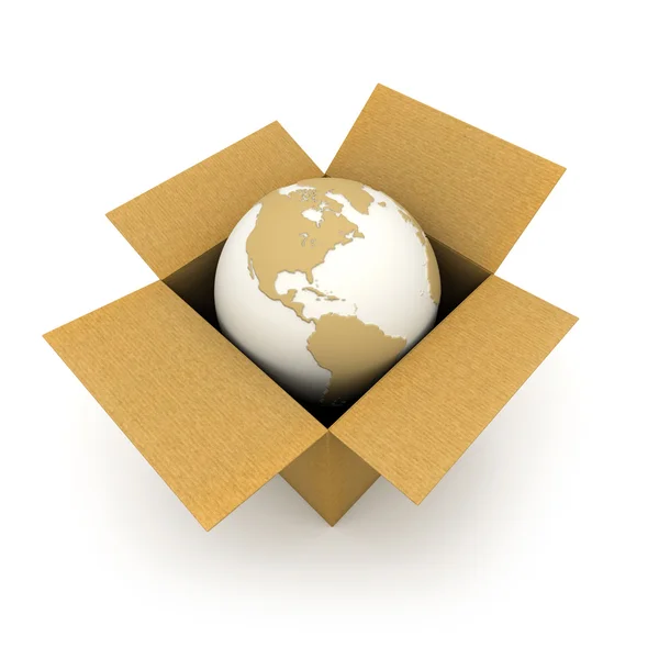Il mondo in una scatola — Foto Stock