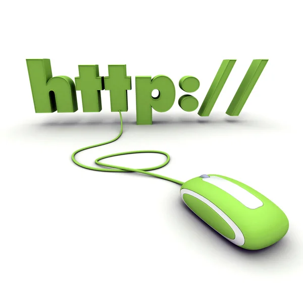 Http connected to a mouse — Stock Photo, Image