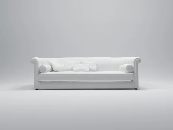 Witte sofa — Stockfoto