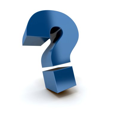 Blue question clipart