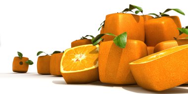 Futuristic oranges clipart