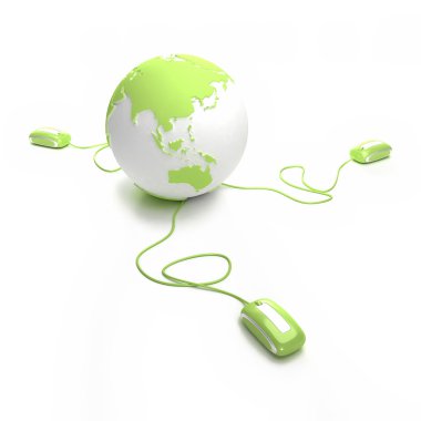 Green connection online clipart