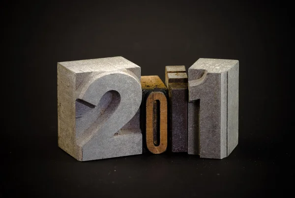 2011 in print letters — Stock Photo, Image