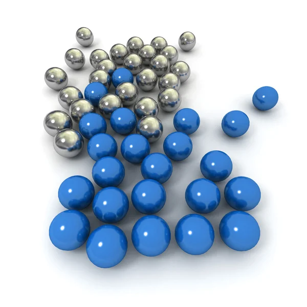 Блакитні та срібні кульки — стокове фото