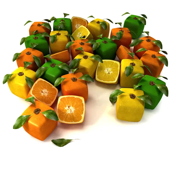 Cubic citrus — Stock Photo, Image