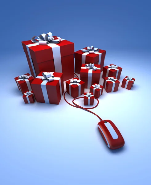 Gifts online — Stock Photo, Image