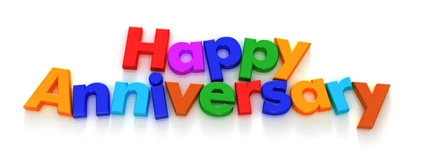 Happy Anniversary in colourful — Stock Photo, Image
