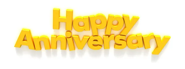 Happy Anniversary in yellow — Stock Photo, Image