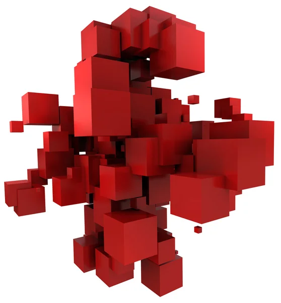 Röd kubik bakgrund — Stockfoto