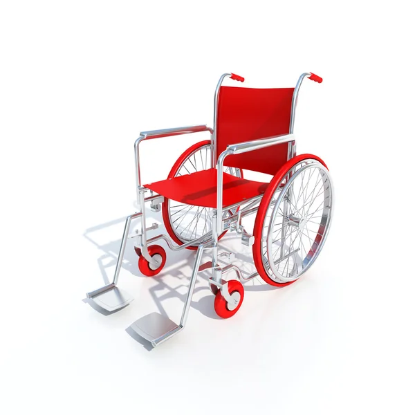 Czerwony wózek inwalidzki — Zdjęcie stockowe