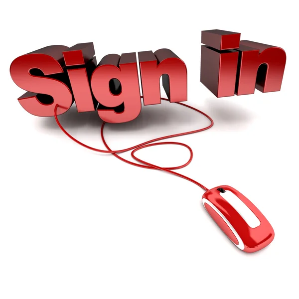 Sign in online — Stock Photo, Image