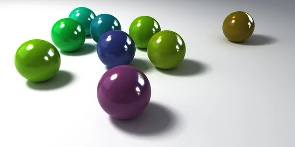 Сферы в синем и зеленом оттенках — стоковое фото