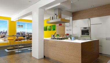 Penthouse kitchen clipart