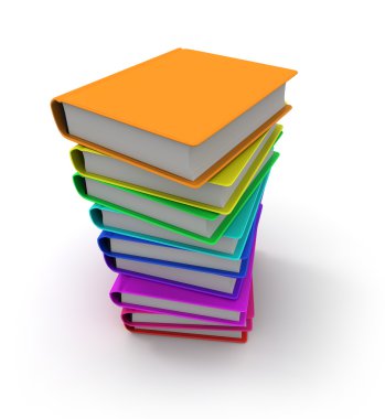 Colorful books clipart