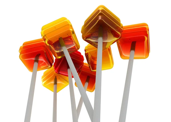 Caramel lollipops — Stock Photo, Image