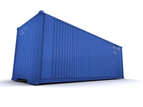 货物集装箱蓝色 — 图库照片