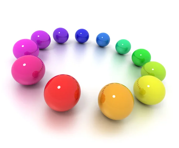 Colorful balls circle — Stock Photo, Image