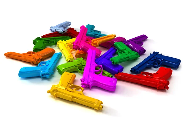 Colorful guns — Stock Photo, Image