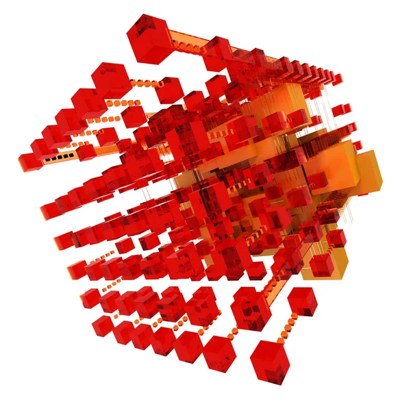 Kırmızı ve turuncu soyut yapı — Stok fotoğraf