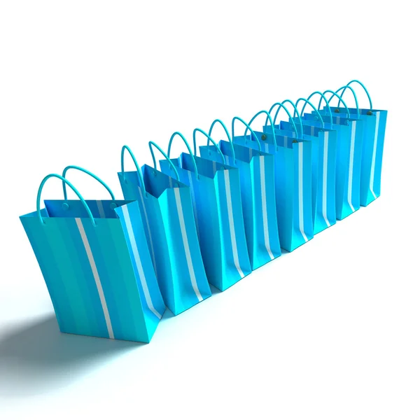 Blaue Einkäufe — Stockfoto
