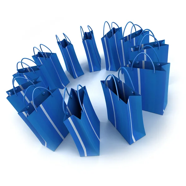 ショッピングのブルーの円 — ストック写真