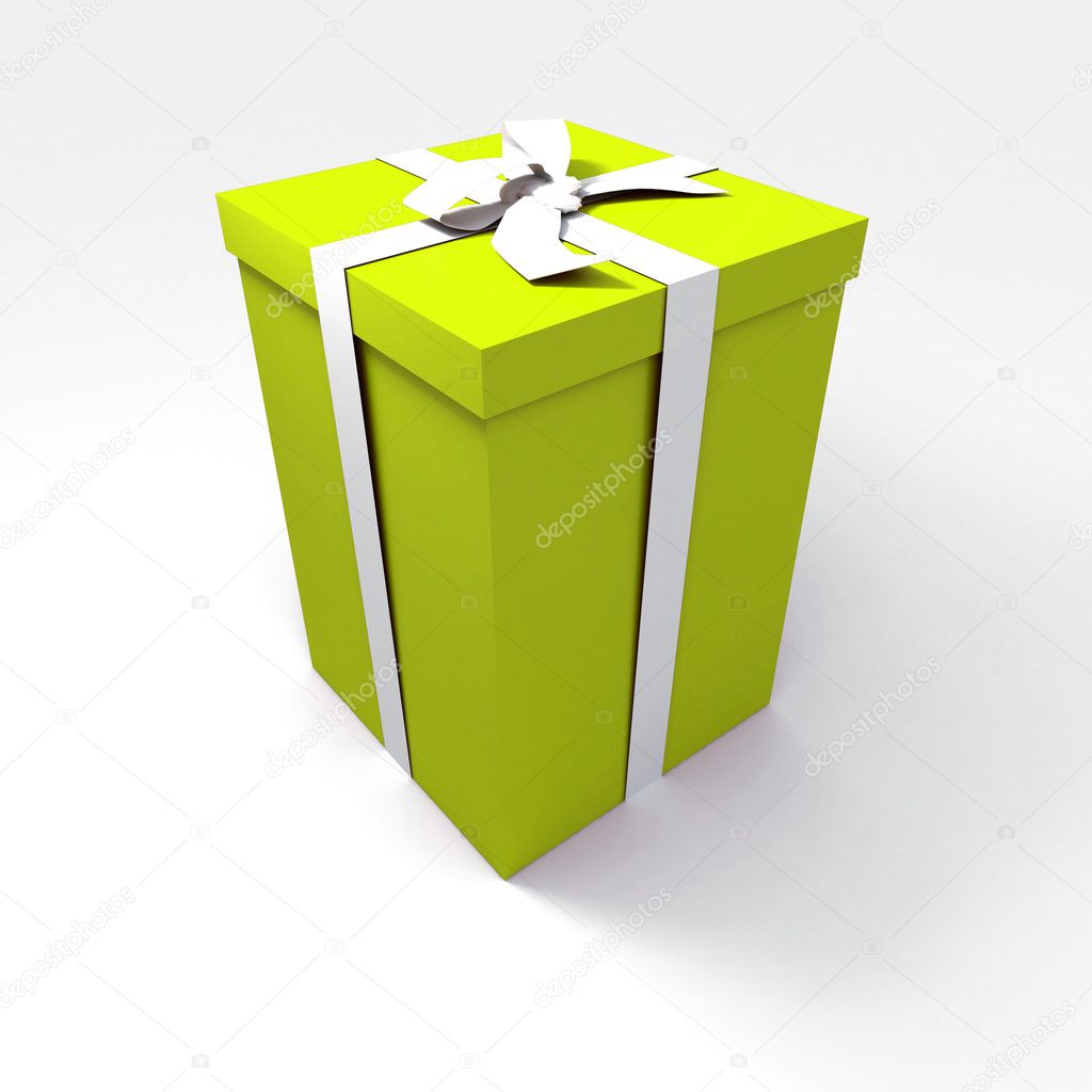 Big green gift box